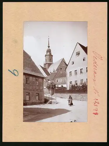Fotografie Brück & Sohn Meissen, Ansicht Oederan, Unterstadt mit Blick zur Kirche