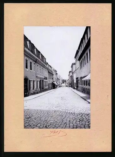 Fotografie Brück & Sohn Meissen, Ansicht Bischofswerda, Bautznerstrasse mit Restaurant Kletzsch, Handlung Otto Meisner
