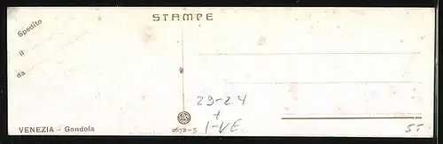 Künstler-Mini-AK Venezia, Gondola
