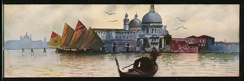 Künstler-Mini-AK Venezia, Chiesa della Salute