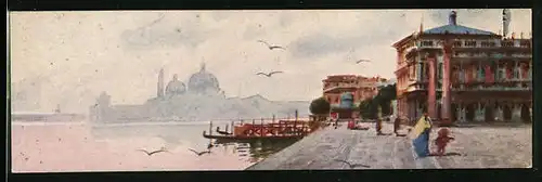 Künstler-Mini-AK Venezia, Il Molo