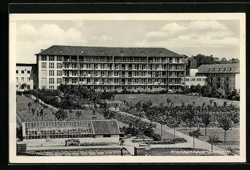 AK Karlsruhe-Rüppurr, Das Krankenhaus, Südseite