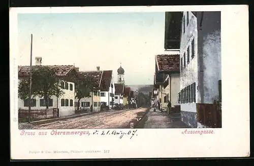 AK Oberammergau, Aussengasse