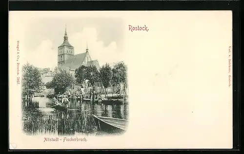 AK Rostock, Fischerbruch in der Altstadt