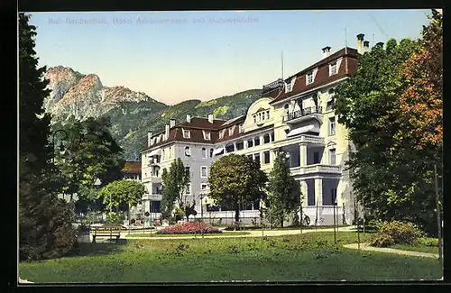 AK Bad Reichenhall, Hotel Axelmannstein und Hohenstaufen