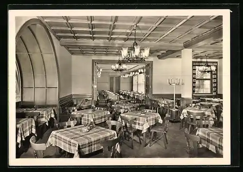 AK Karlsruhe i. B., Moninger Gaststätten, Kaiserstrasse Ecke Karlstrasse