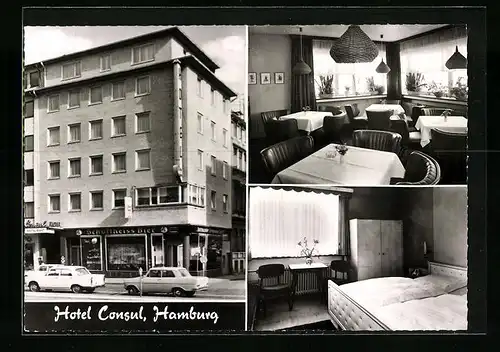 AK Hamburg-St.Georg, Hotel Consul, Steindamm 68