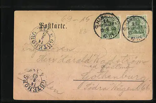 AK Hamburg-Rothenburgsort, Krahnhöft, Neue Elbbrücke