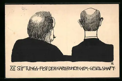 Künstler-AK Karlsruhe, XV. Stiftungsfest der chem. Gesellschaft