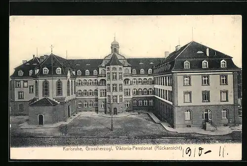 AK Karlsruhe i. B., Grossherzogl. Viktoria-Pensionat