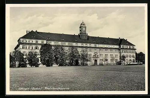 AK Ettlingen i. B., Gesamtansicht der Rheinlandkaserne