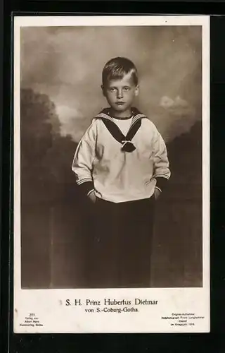 AK S. H. Prinz Hubertus Dietmar von Sachsen-Coburg-Gotha