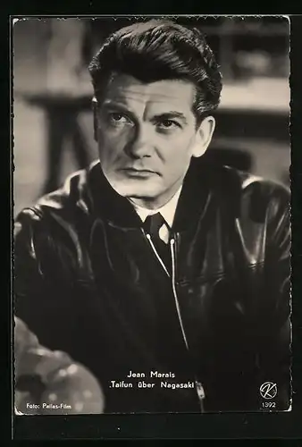 AK Schauspieler Jean Marais in Taifun über Nagasaki