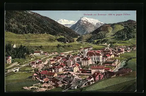 AK Steinach am Brenner, Ortsansicht gegen Süden