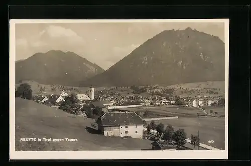 AK Reutte, Ortsansicht gegen den Tauern