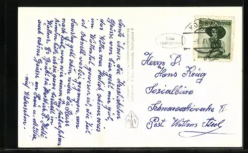 AK Kössen, Teilansicht mit Berg