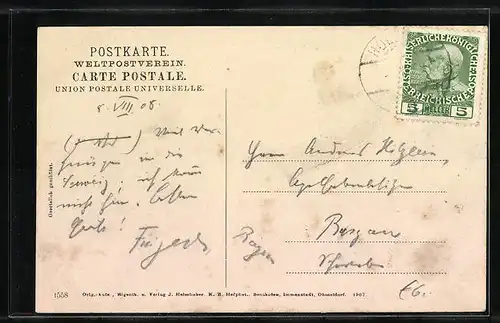 AK Holzgau im Lechtal, Teilansicht mit Kirche