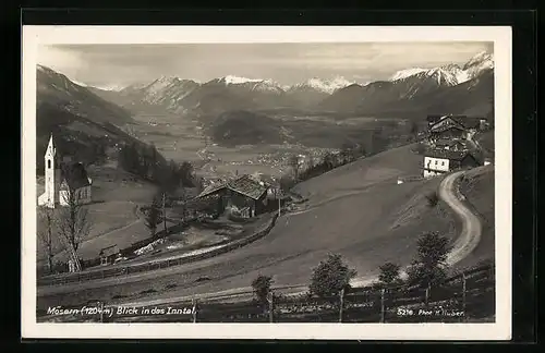AK Mösern, Blick in das Inntal mit Kirche