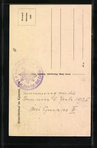 AK Hinterbärnbad i. Kaisertal, Ortsansicht mit Bergpanorama