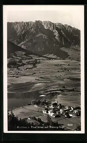 AK Walchsee, Ortsansicht mit Kaisergebirge