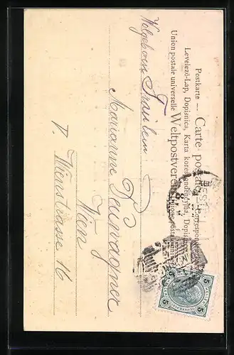 Präge-AK Innsbruck, Goldenes Dachl mit Passanten