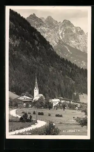 AK St. Jakob, Ortsansicht mit Kirche