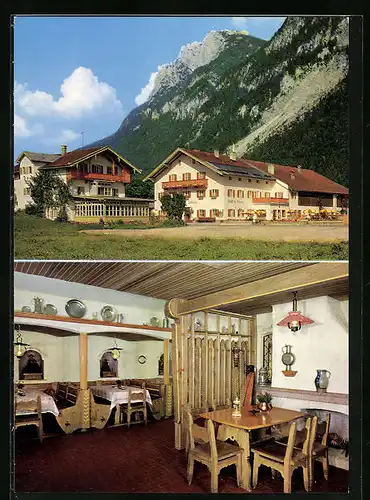 AK Kufstein, Gasthof zur Schanz mit Speisesaal