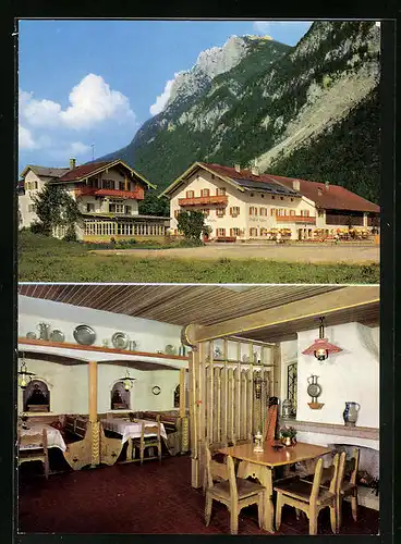 AK Kufstein, Gasthof zur Schanz mit Speisesaal