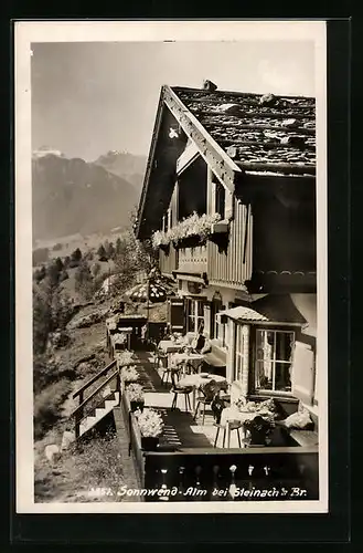 AK Steinach a. Br., Terrasse des Gasthofs der Sonnwend-Alm