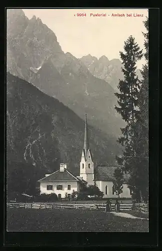 AK Amlach bei Lienz, Blick auf die Gemeindekirche