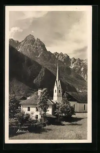AK Amlach, Kirche gegen die Berge