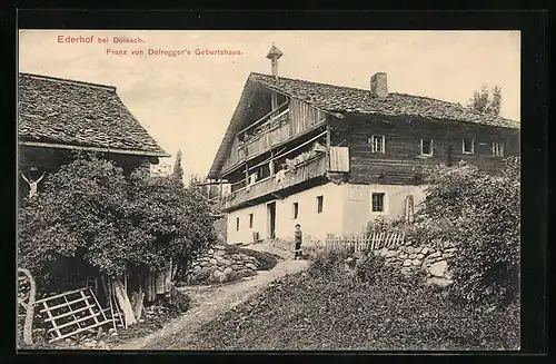 AK Dölsach, Ederhof, Franz von Defreggers Geburtshaus