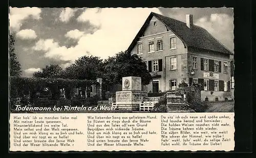 AK Rinteln a.d.Weser, Todenmann, Gasthaus und Pension Reese