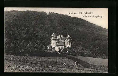 AK Bad Pyrmont, Partie am Königsberg