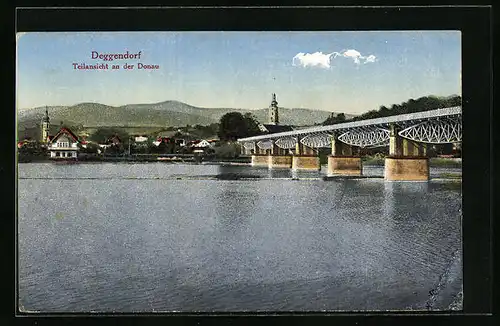AK Deggendorf, Teilansicht an der Donau