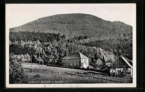 AK Glashütte b. Schieder, Pension Waldfrieden im Grünen