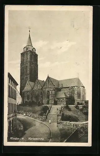 AK Minden i. W., Ansicht der Marienkirche