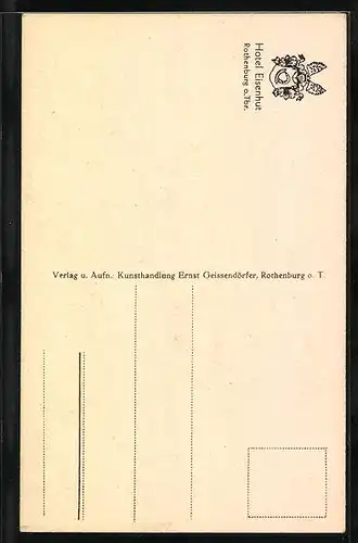 AK Rothenburg o. T., Strassenpartie am Kobolzellertor