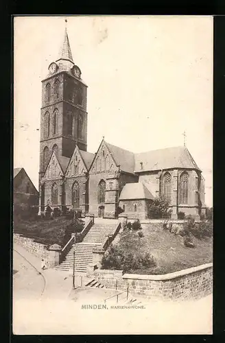 AK Minden i. W., Blick auf die Marienkirche