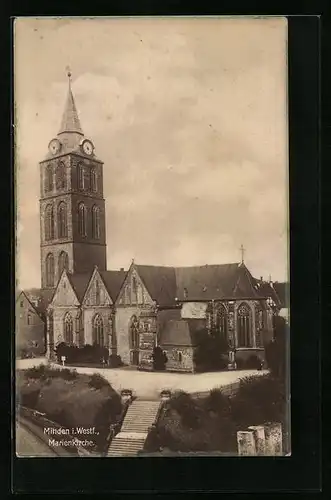 AK Minden i. W., Blick auf die Marienkirche