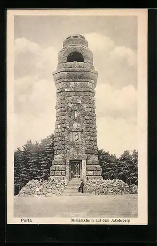 AK Porta Westfalica, Bismarckturm auf dem Jakobsberg