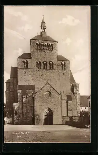 AK Minden i. W., Dom mit Vorplatz