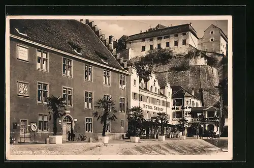 AK Meersburg a. B., Strassenpartie am Hotel Seehof