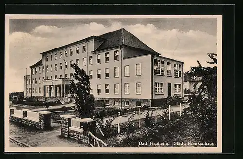 AK Bad Nauheim, Blick auf das Städt. Krankenhaus