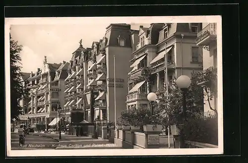 AK Bad Nauheim, Kurhaus Carlton und Palast-Hotel