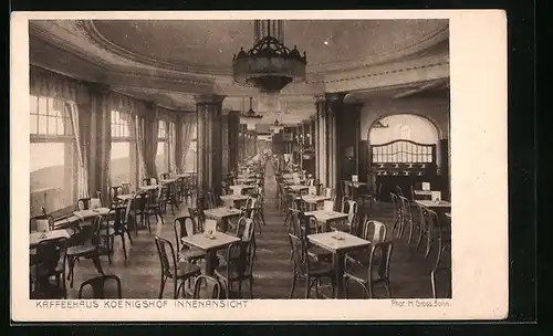 AK Bonn, Cafe Königshof, Innenansicht