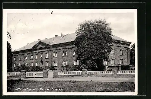 AK Minden i. W., Blick auf das Garnisonlazarett