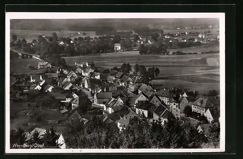 AK Wernberg /Obpf., Ortsansicht aus der Vogelschau