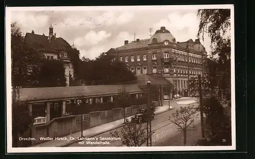 AK Dresden, Weisser Hirsch, Dr. Lahmanns Sanatorium mit Wandelhalle