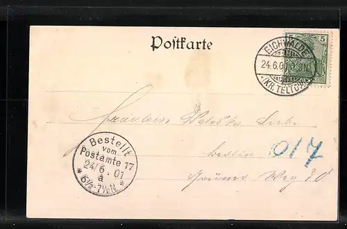 AK Berlin-Schmöckwitz, Gasthof zur Palme, Am Seeufer, Inh.: Hermann Peter